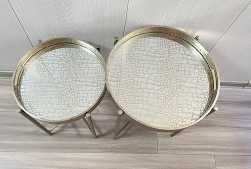 45/53CM SET 2 ROUND TABLES