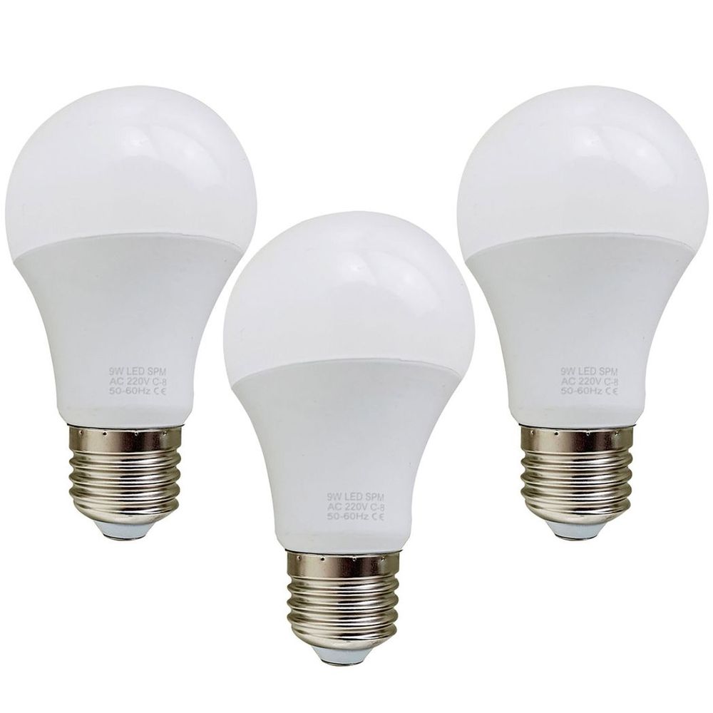 9W E27 Screw LED Light GLS bulbs, Energy Saving Edison Cool White 6000K non dimmable lights