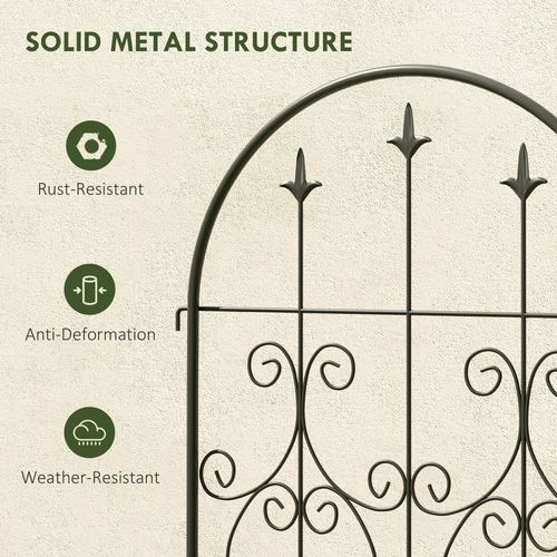Outsunny Set of 2 Metal Garden Trellis, Outdoor Trellis Panels, 150 x 50 cm