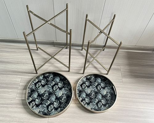 63/53CM SET 2 ROUND TABLES