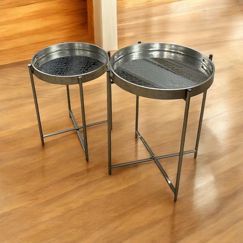 45/53CM SET 2 ROUND TABLES