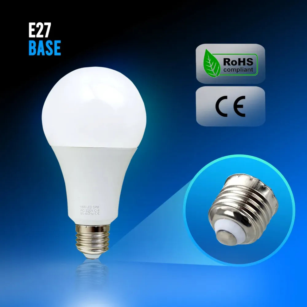 9W E27 Screw LED Light GLS bulbs, Energy Saving Edison Cool White 6000K non dimmable lights