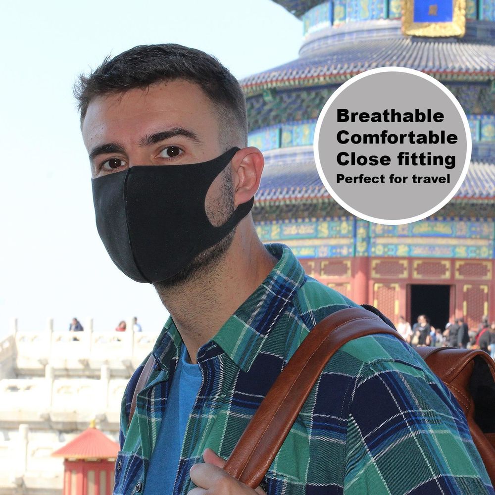 EBAY ONLY - Reusable Fashion Face Mask BLACK PMS-755006-BLACK