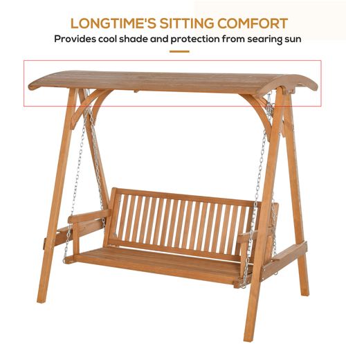 Wooden Garden Swing Chair Seat Hammock Bench Lounger Outdoor 3 Seater