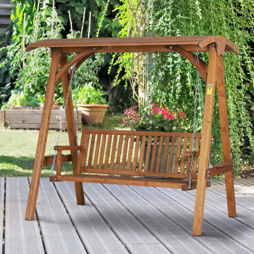 Wooden Garden Swing Chair Seat Hammock Bench Lounger Outdoor 3 Seater