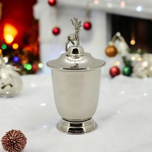 35CM NICKEL PLATED STAG WINE BUCKET