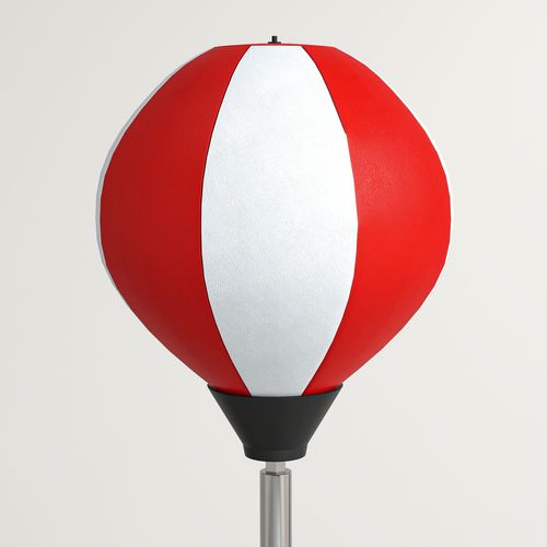HOMCOM Punching Bag with Stand Boxing Bag Set with Adjustable Height Red