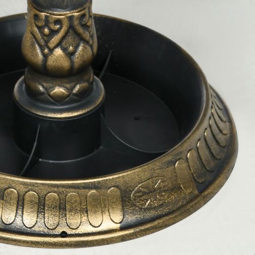 Outsunny 72cm Tall Bird Bath with Bird Decoration for Garden, Bronze Tone