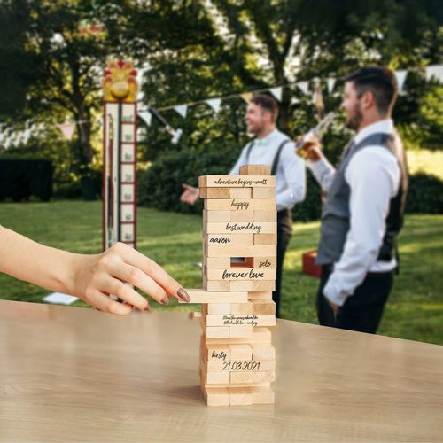 Bascuda Classic Wooden Wooden Balance Tumbling Tower Game