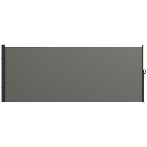 Outsunny Side Awning Retractable, Outdoor Privacy Screen, 400x160cm, Dark Grey