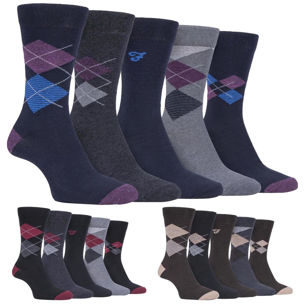 5 Pack Farah Classic Patterned Socks - FCS270