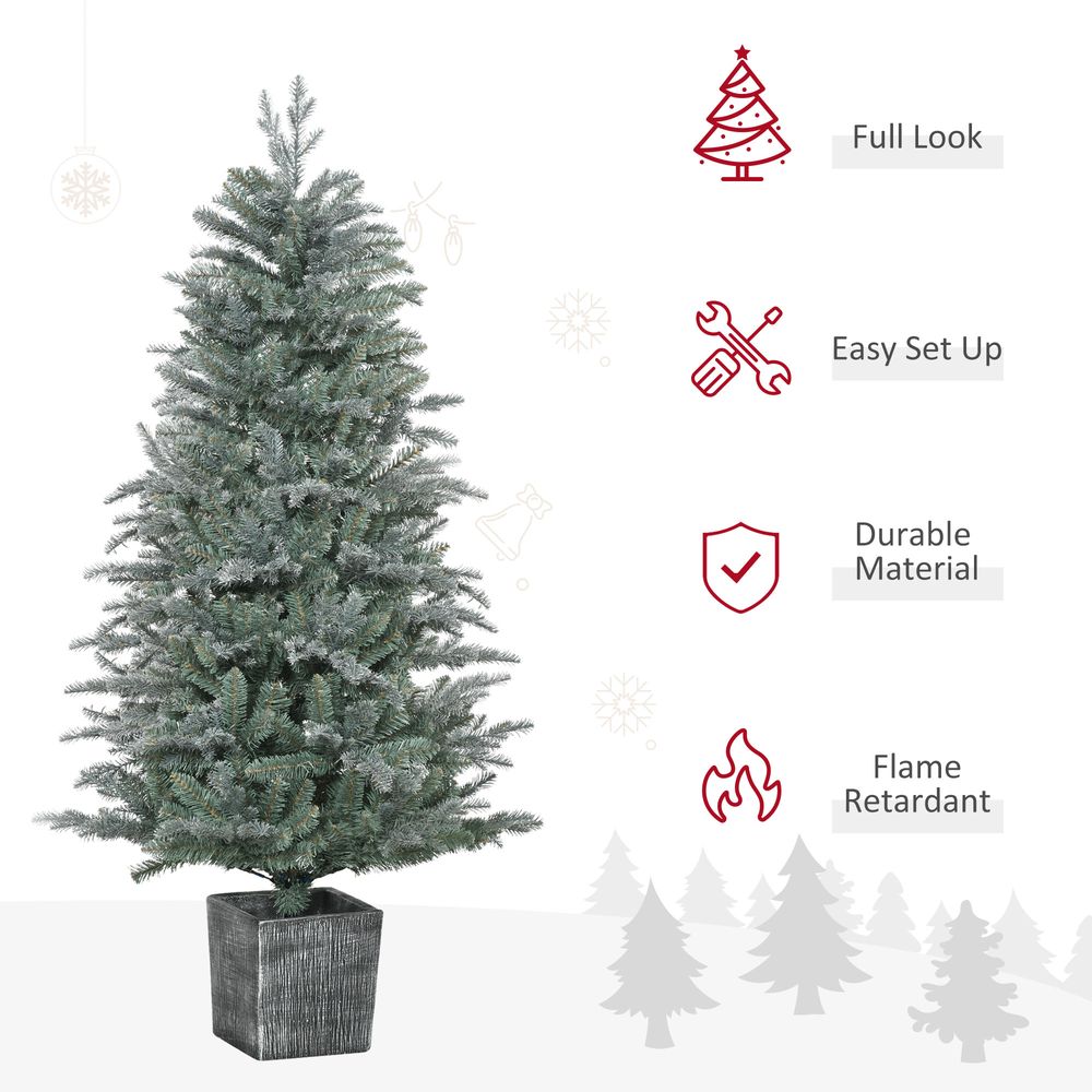 5ft Artificial Christmas Tree Xmas Decoration Pot Stand and 1140 Tips HOMCOM