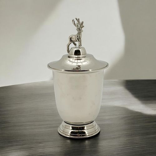 35CM NICKEL PLATED STAG WINE BUCKET