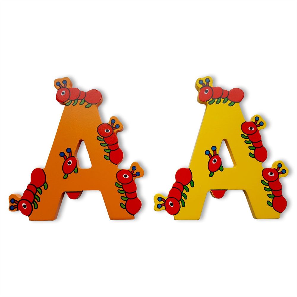 Vinsani Wooden Jungle Animal Upper Case Alphabet Letters Personalised Bedroom Wall Door Name