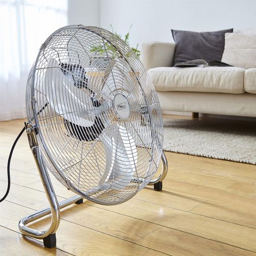 Neo High Velocity Chrome Metal Floor Freestanding Fan � 16 Inch