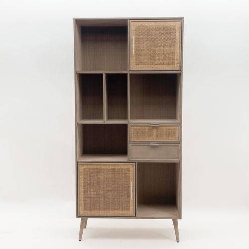 189CM WOODEN DISPLAY CABINET