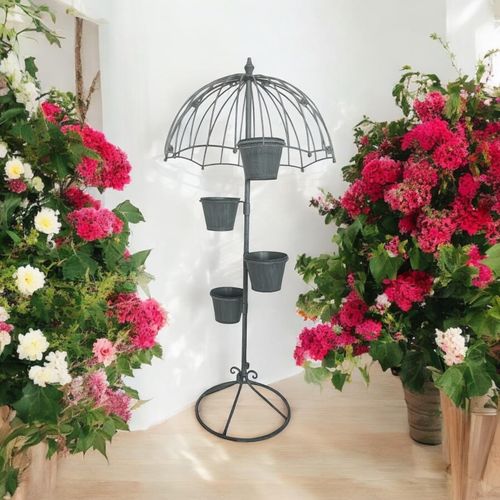 130CM GREY METAL GARDEN PLANTER