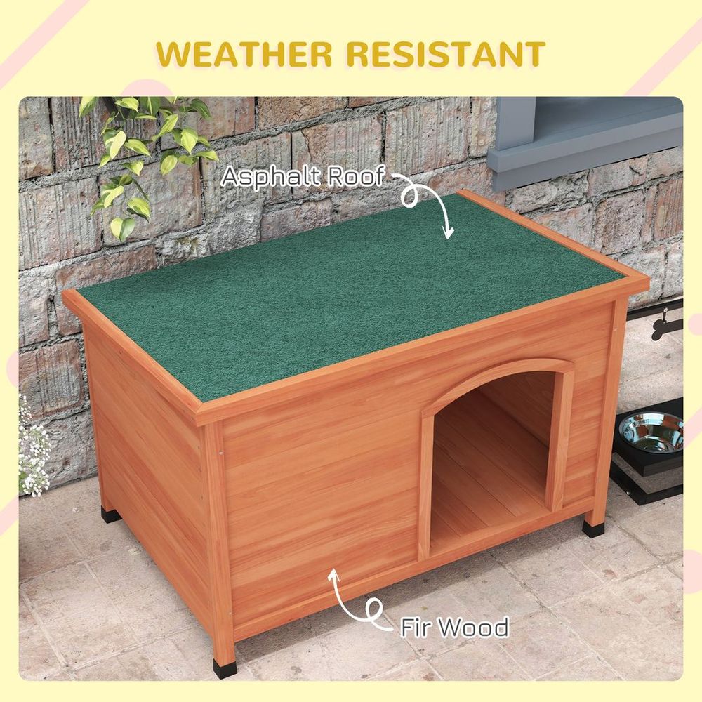 PawHut Wooden Dog Kennel with Removable Floor, Openable Roof