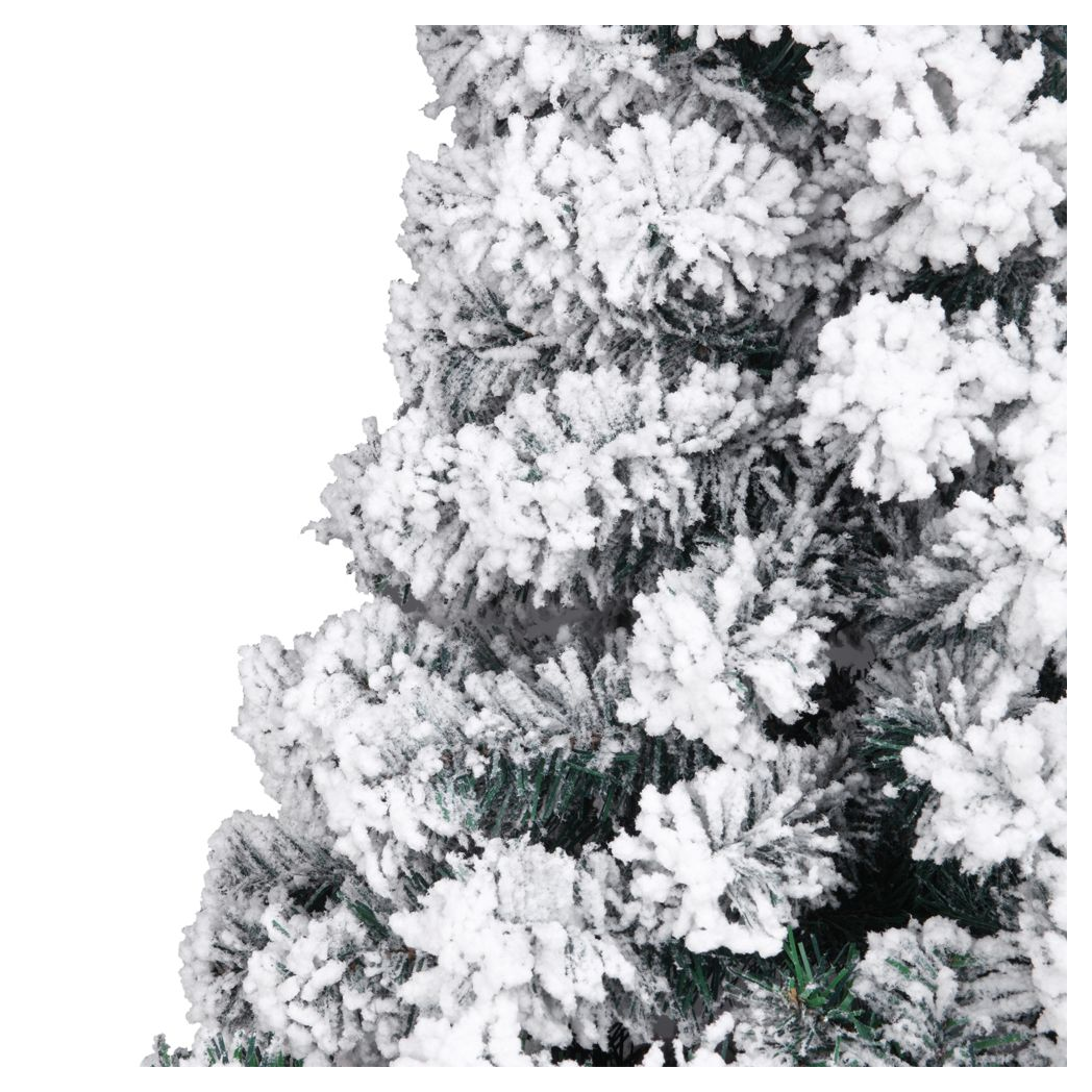 7ft Pvc Flocking Christmas Tree 1300 Branches Spread Out Naturally Tree