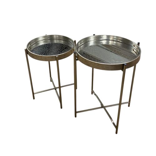 45/53CM SET 2 ROUND TABLES