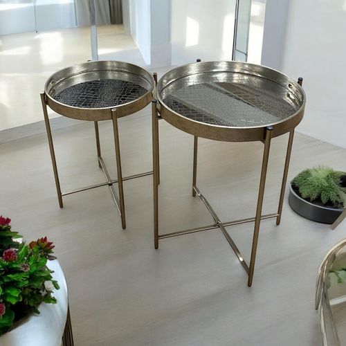 45/53CM SET 2 ROUND TABLES
