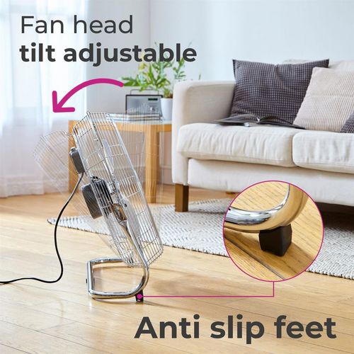 Neo High Velocity Chrome Metal Floor Freestanding Fan � 20 Inch