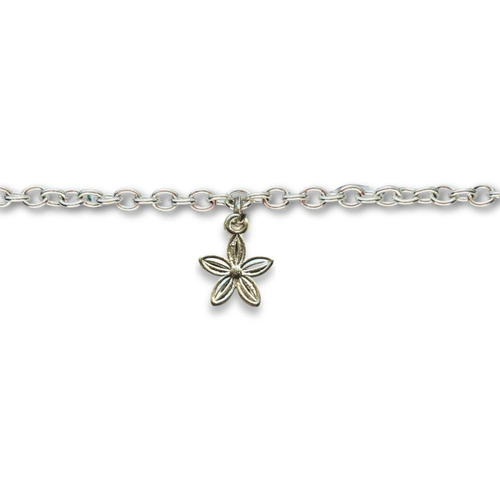 Happy Birthday Pink Flowers Gift Card & Dahlia Flower Chain Bracelet
