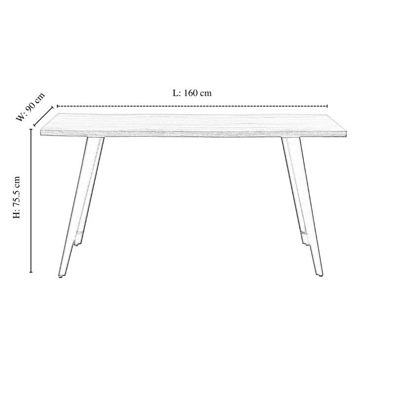 Vittorio Rocco LUX 5PCs Dining Set includes an Oak Dining Table and Set of 4 Dining Chairs - Zestio