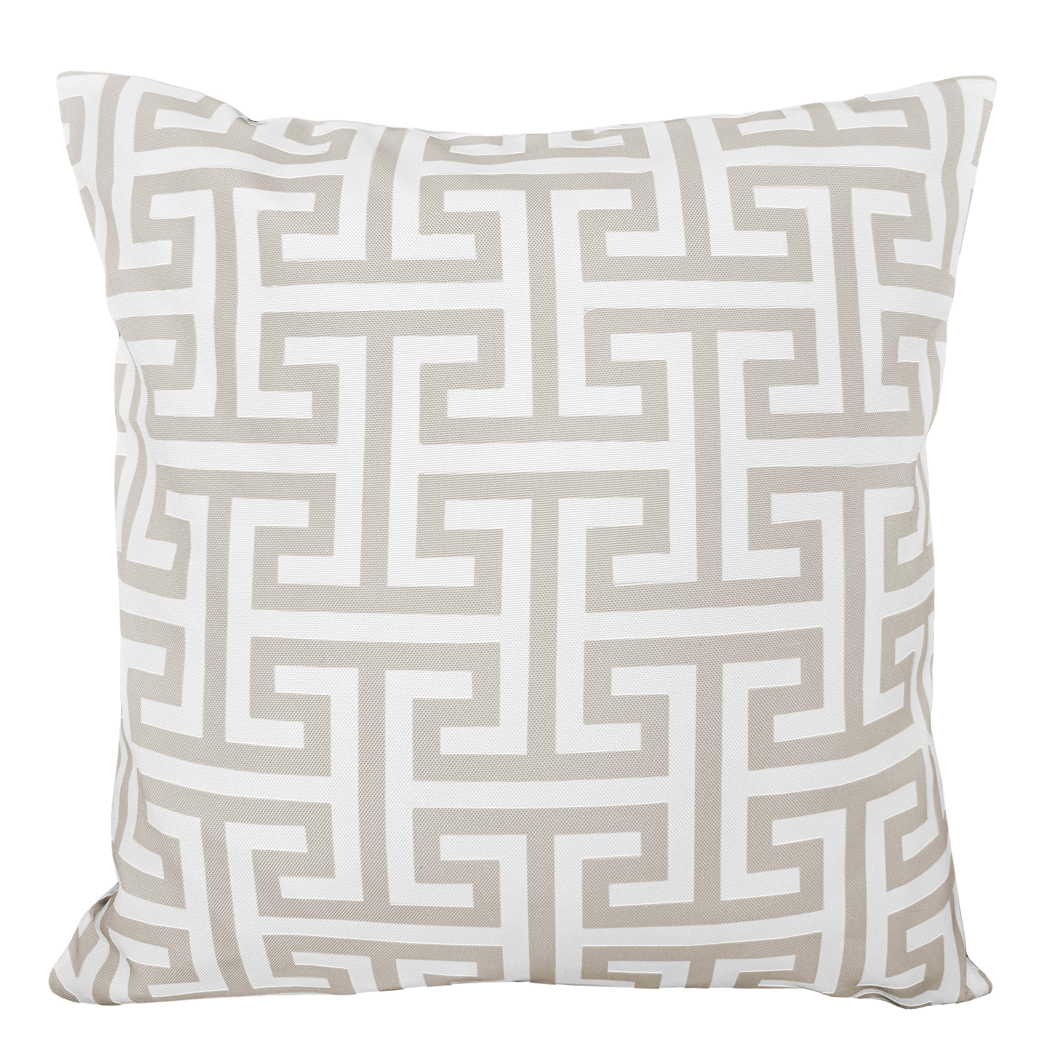 OLIVIA ROCCO Cushion Covers 43x43 cm Waterproof Breathable Outdoor Indoor Use Milano Natural Sun Resistant Protective For Garden Benches Sofas Beds