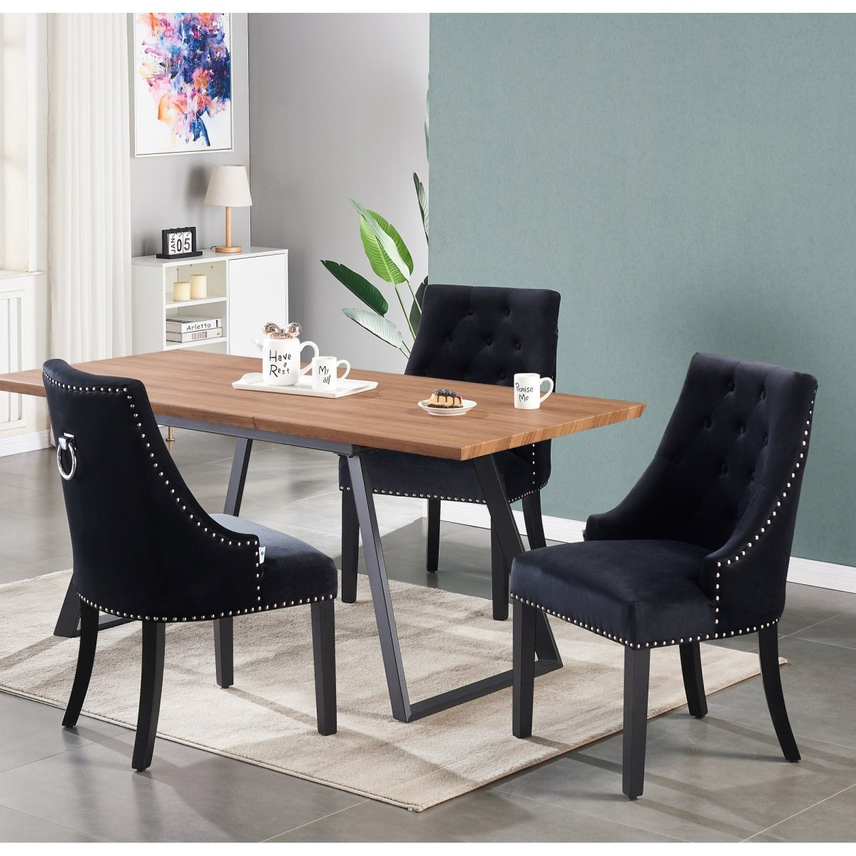 Windsor Toga Lux Dining Set | a Brown Table and Set of 4 Chairs - Zestio
