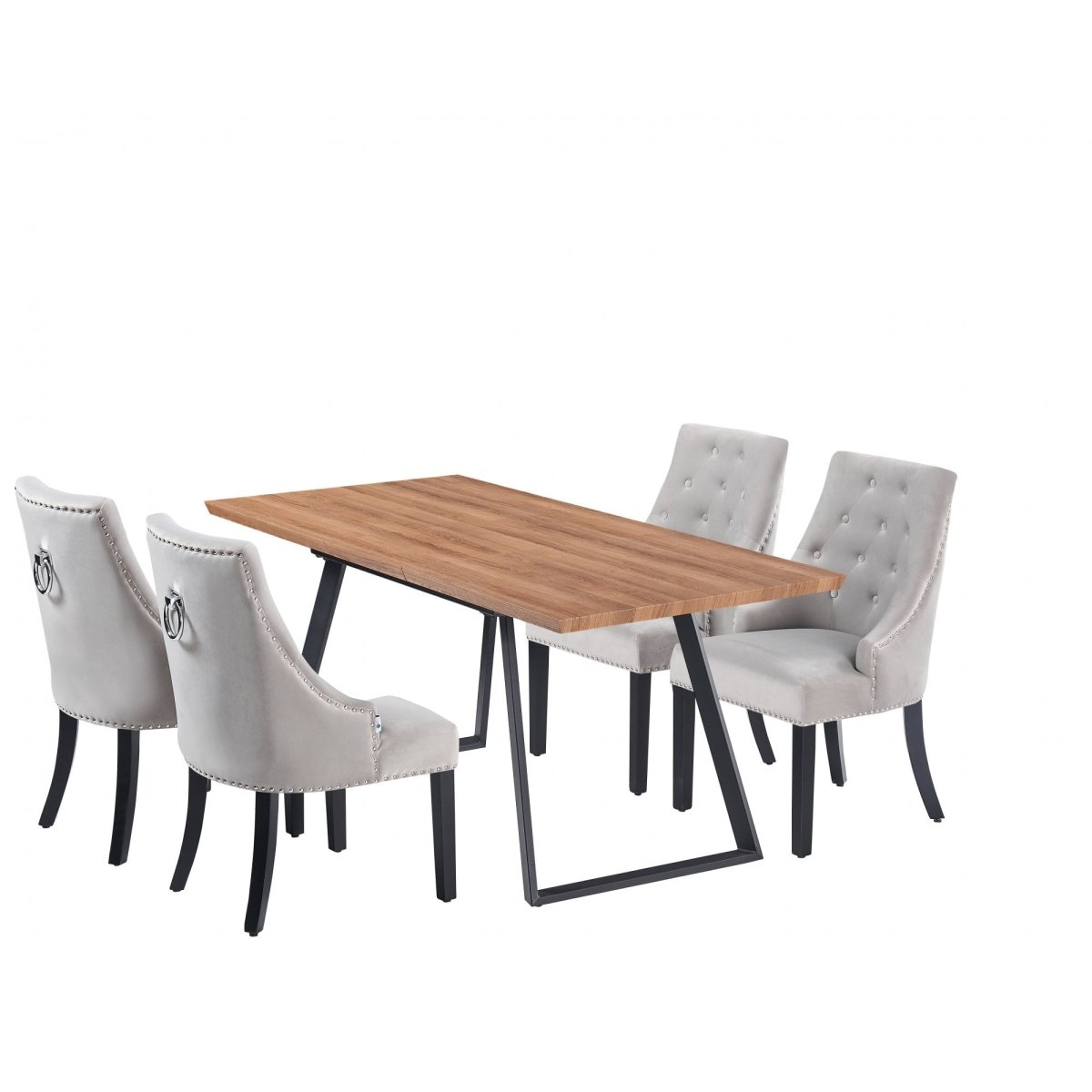 Windsor Toga Lux Dining Set | a Brown Table and Set of 4 Chairs - Zestio