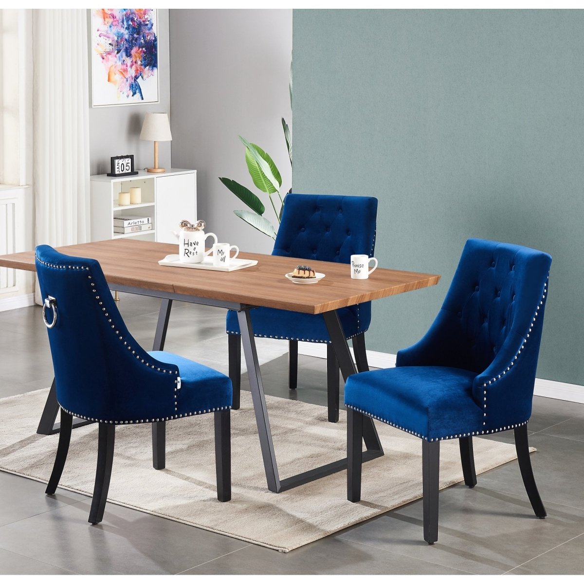 Windsor Toga Lux Dining Set | a Brown Table and Set of 4 Chairs - Zestio