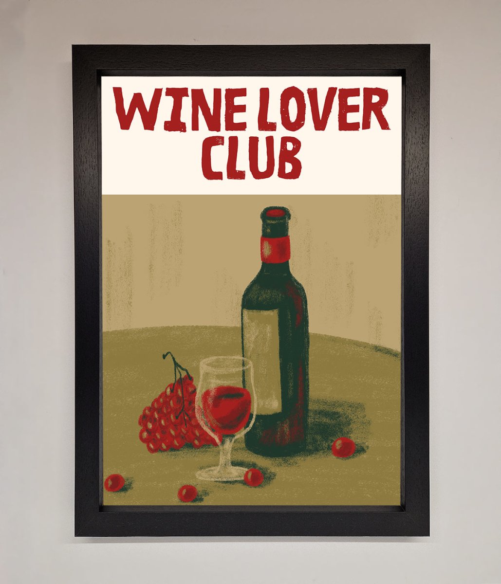 Wine Lovers Club Framed Poster - Zestio