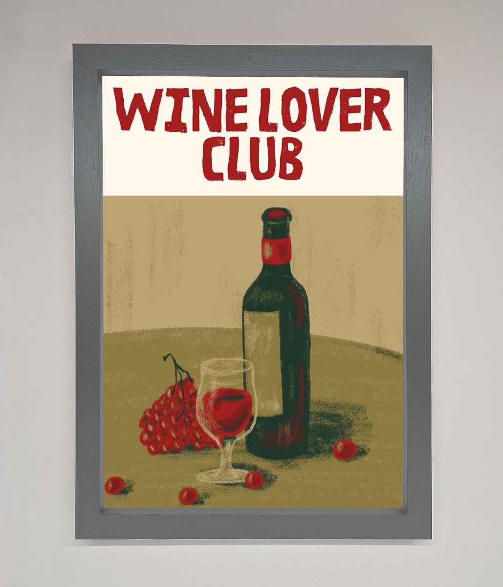 Wine Lovers Club Framed Poster - Zestio
