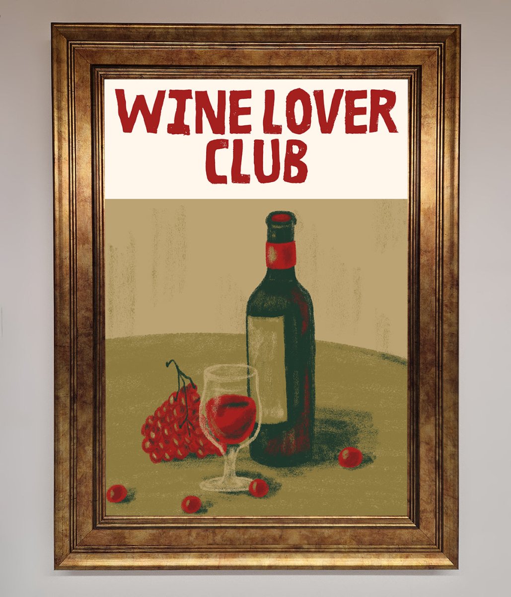 Wine Lovers Club Framed Poster - Zestio