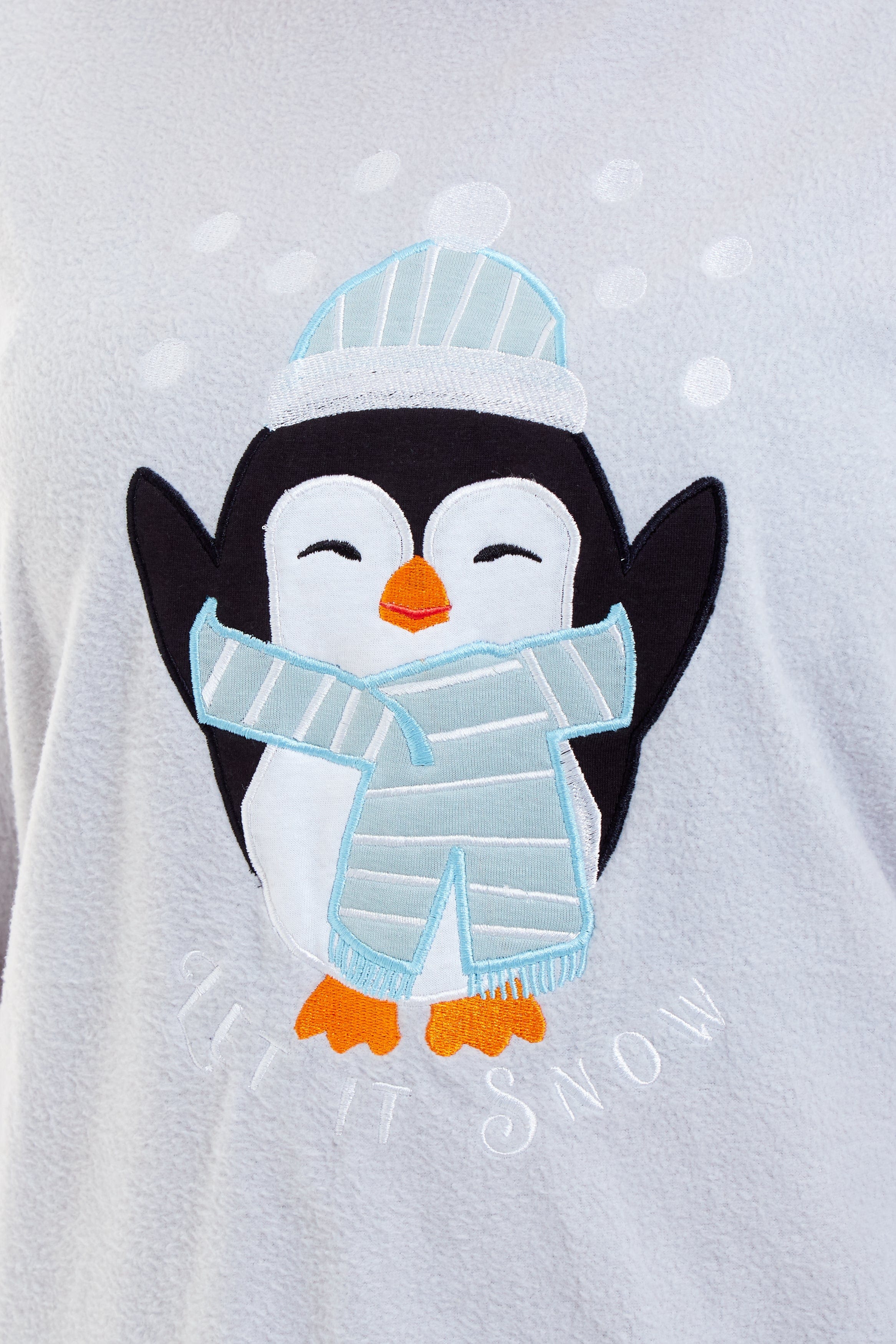 OLIVIA ROCCO Women's Penguin Polar Fleece Pyjama Set Soft Warm Winter Lounge Wear Boutique Nightwear Available In Multiple Sizes