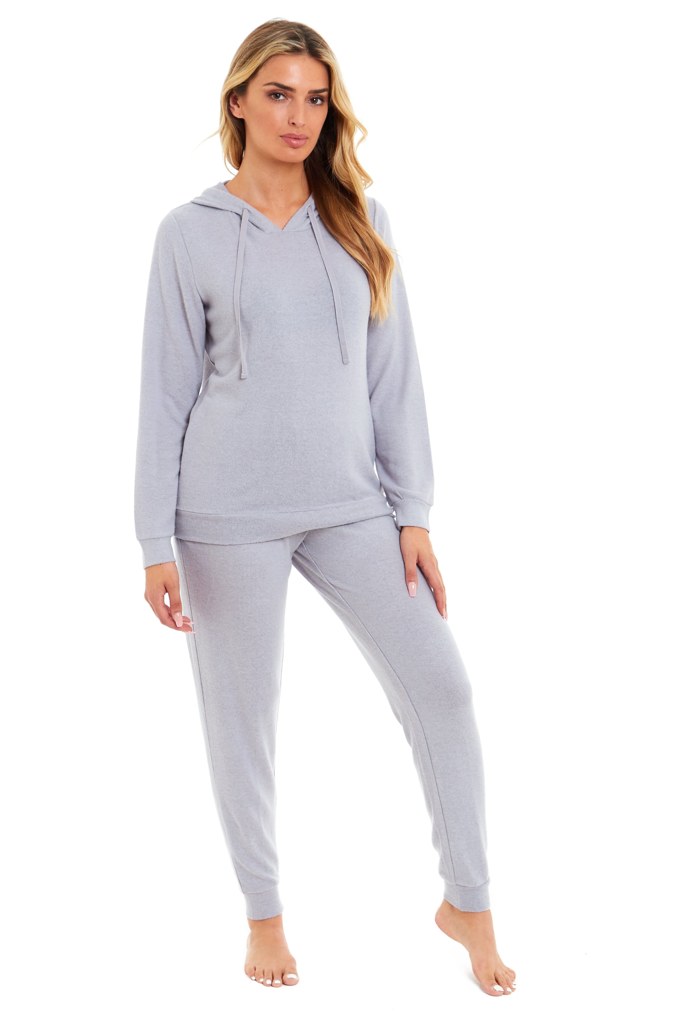 OLIVIA ROCCO Women Super Cosy Hooded Pyjama Set Soft Brushed Polyester Viscose Loungewear Warm Nightwear UK Sizes 8-22 Various Colours