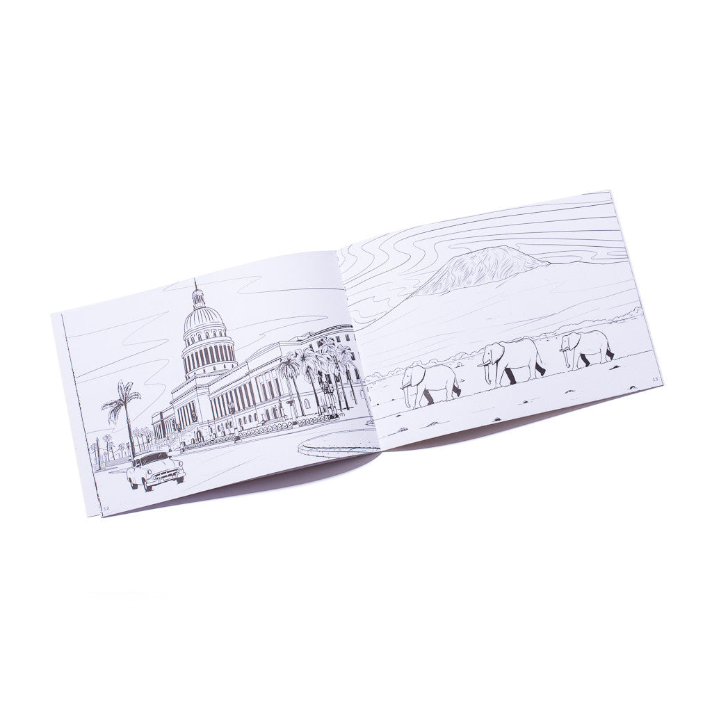 100% Recycled World Travel Colouring Book