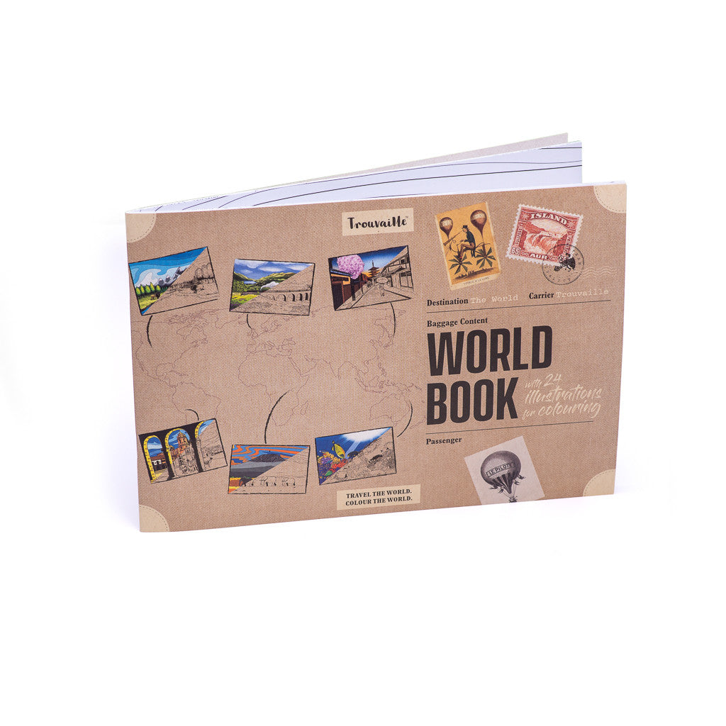 100% Recycled World Travel Colouring Book