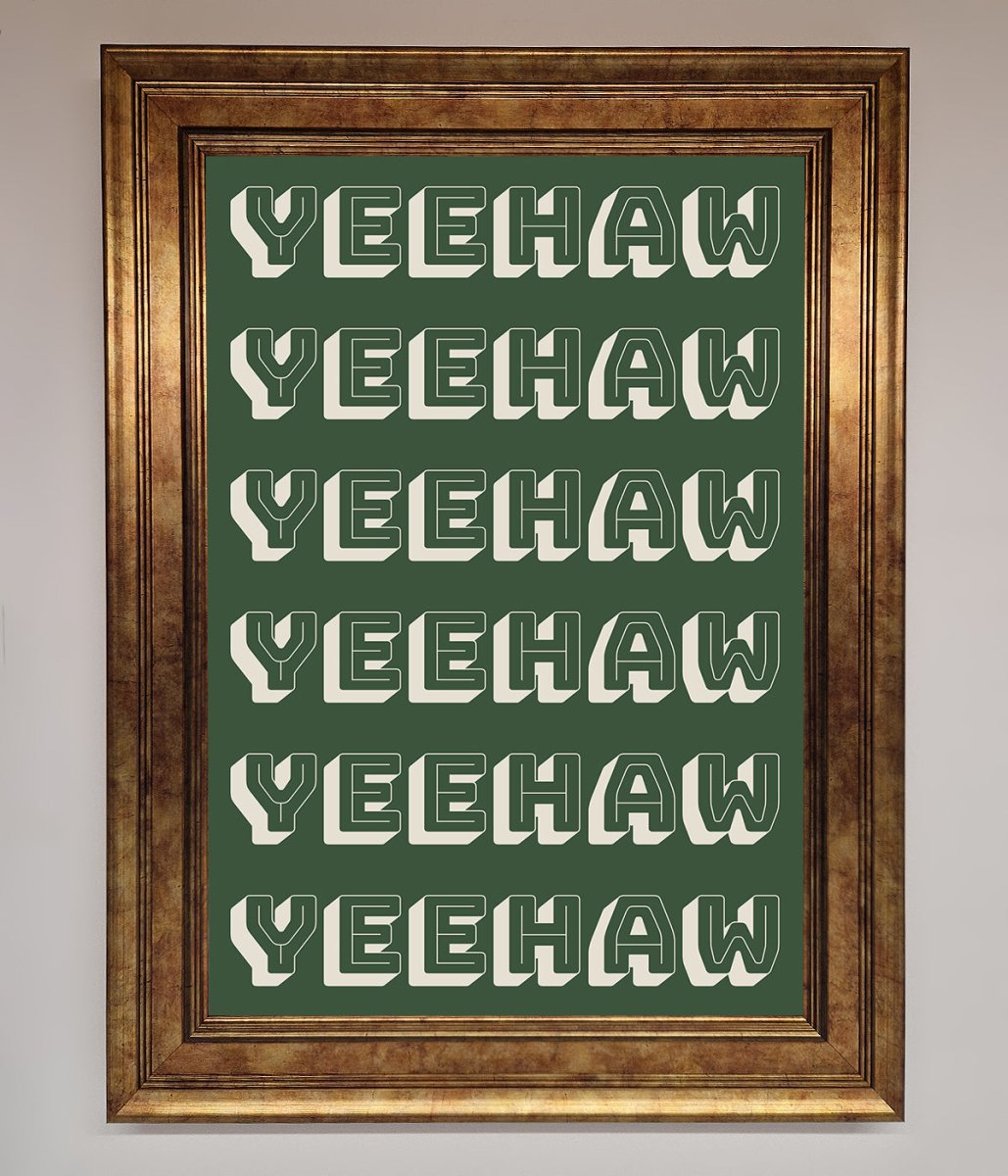 Yeehaw Yeehaw Framed Poster - Zestio