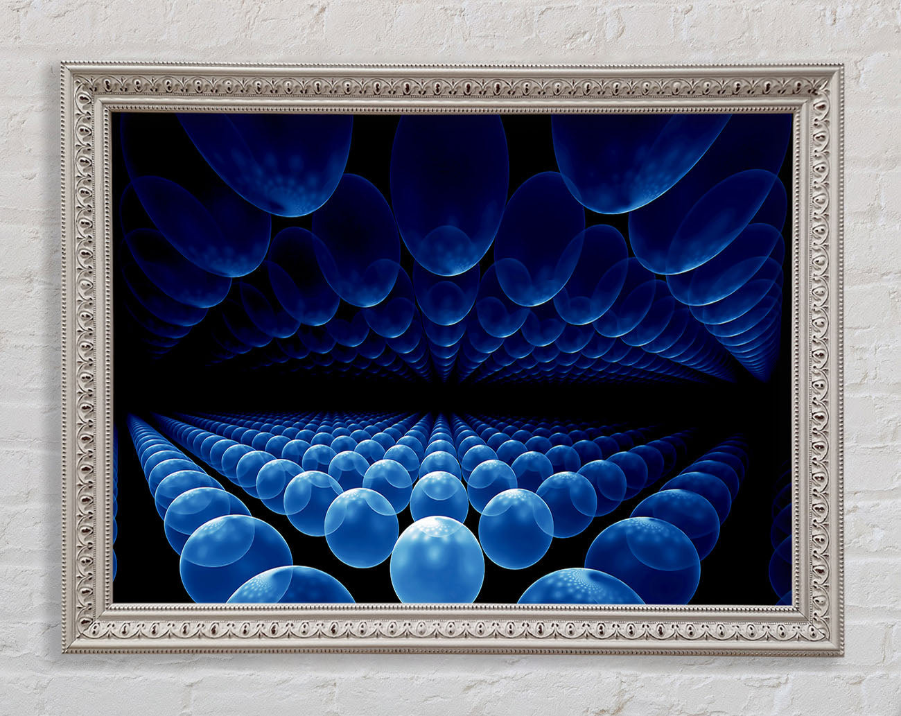 Alien Life Pods Blue Framed Wall Art