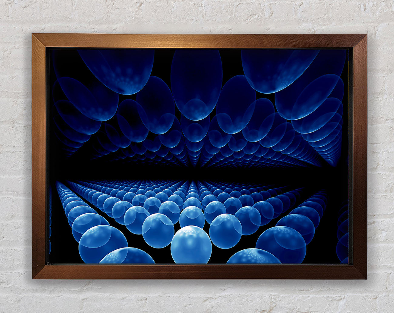 Alien Life Pods Blue Framed Wall Art