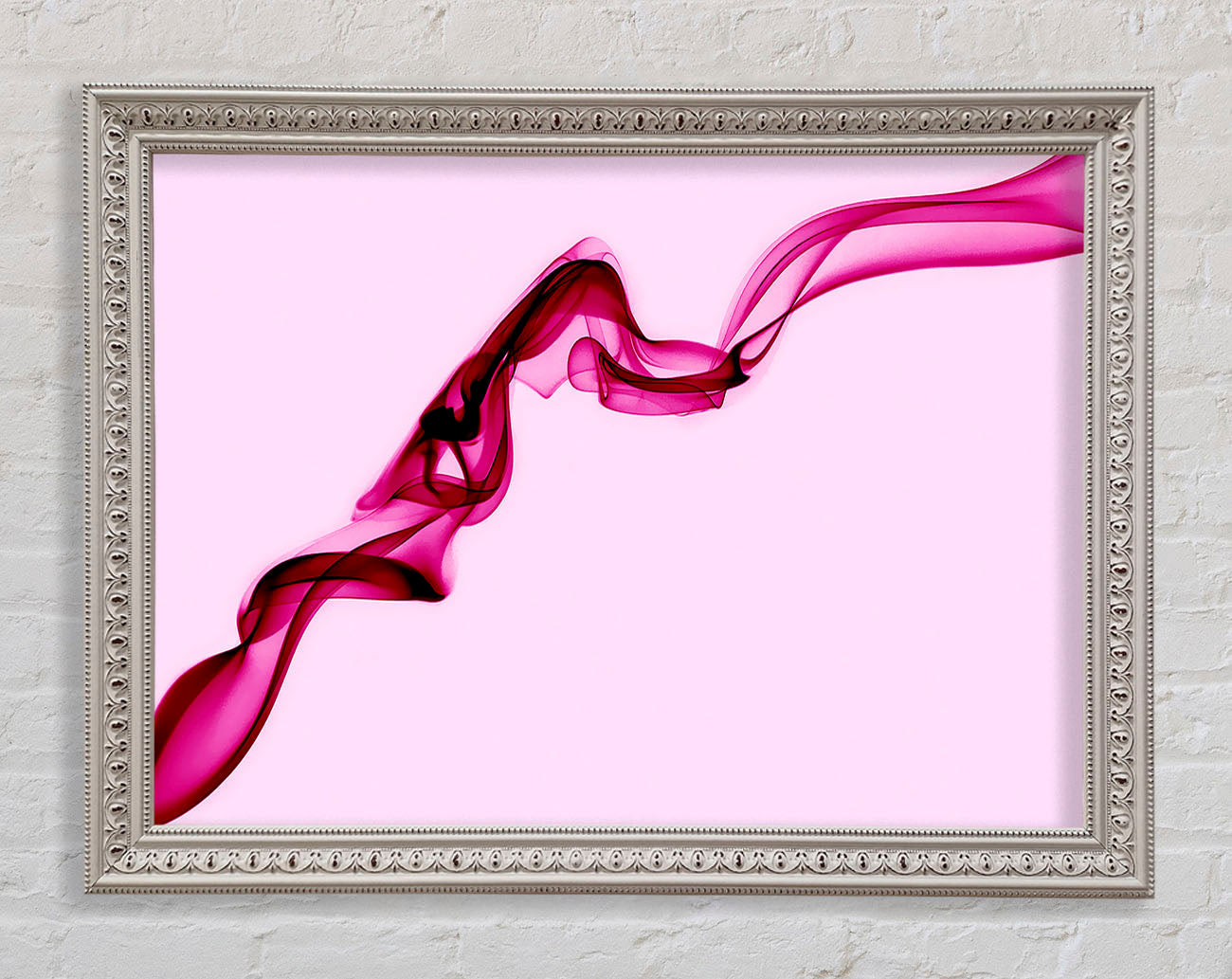 Baby Pink Silk Framed Wall Art