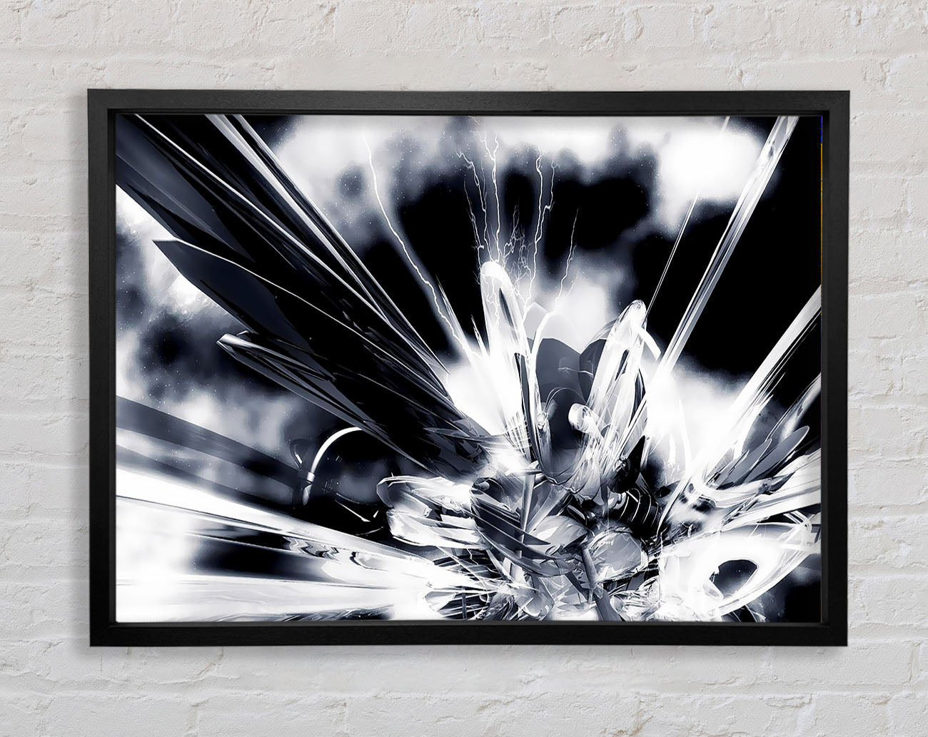 Black n White Explosive Framed Wall Art