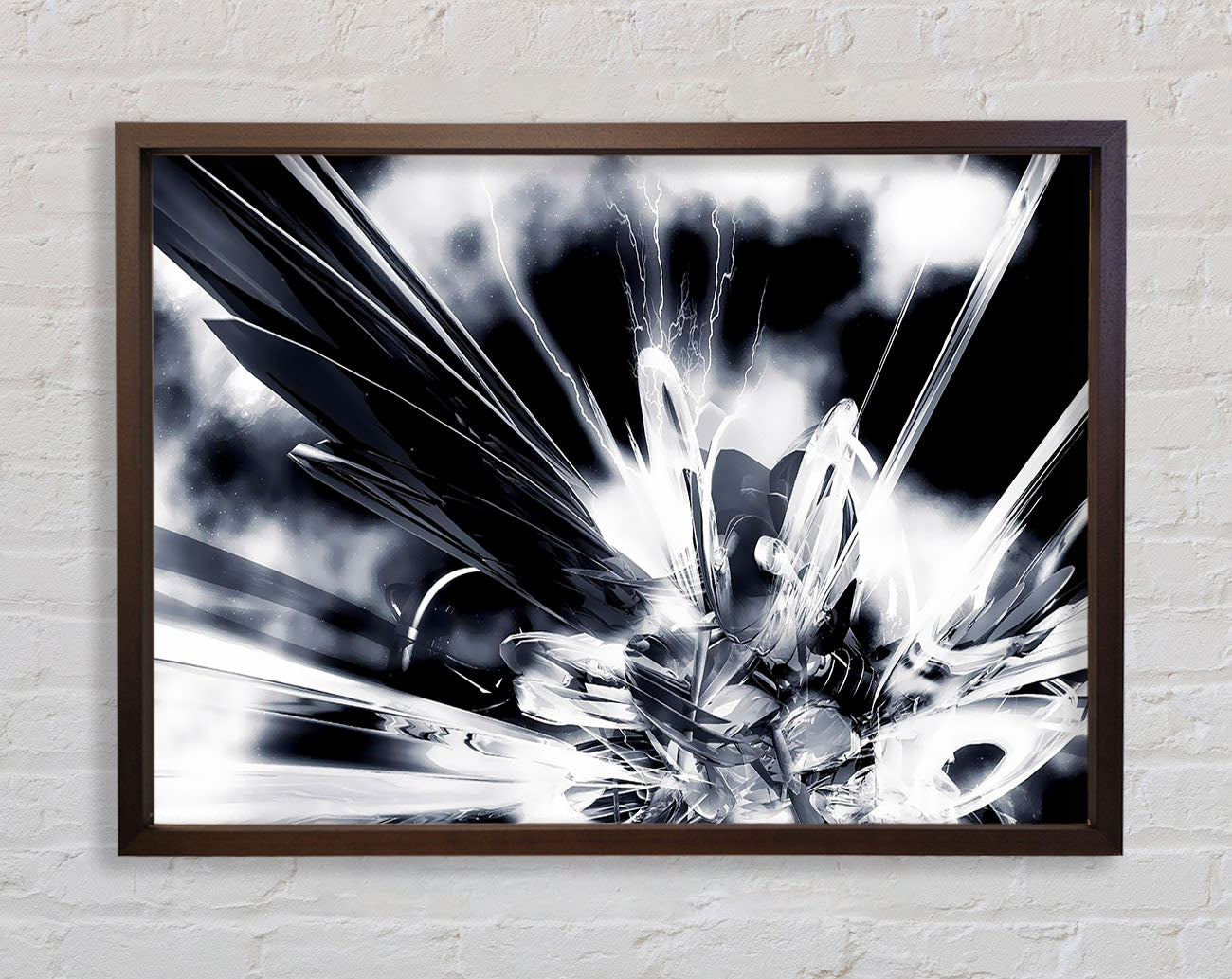 Black n White Explosive Framed Wall Art