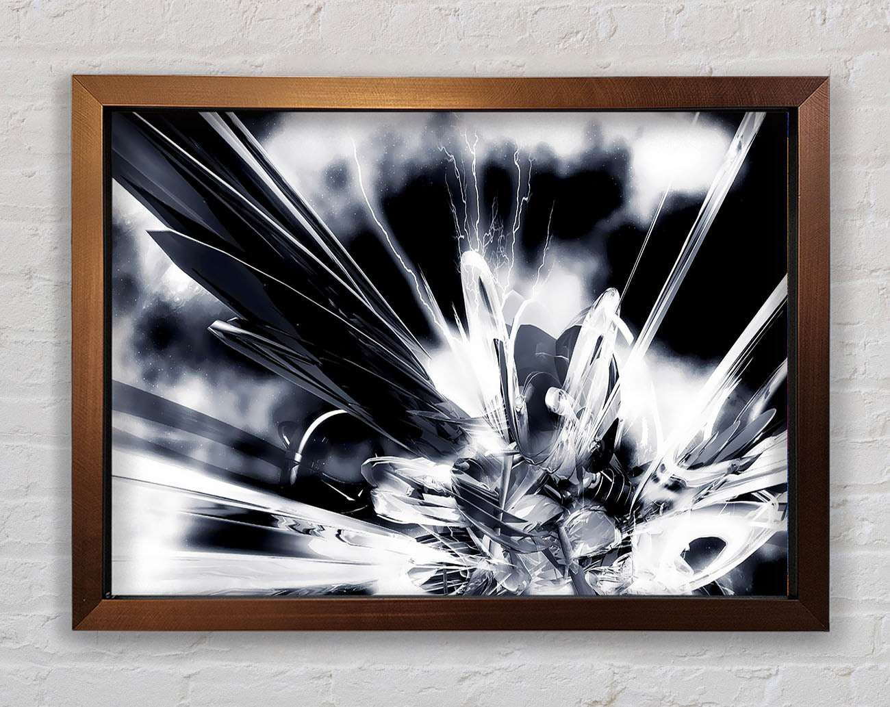 Black n White Explosive Framed Wall Art