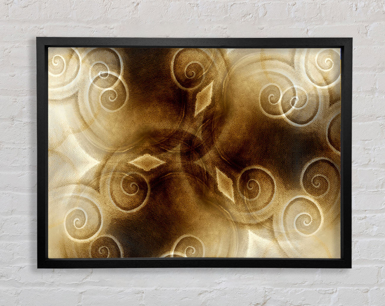 Caramel Swirls Framed Wall Art