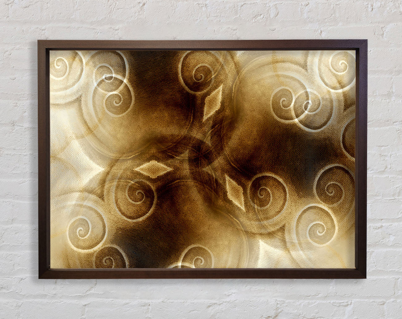 Caramel Swirls Framed Wall Art