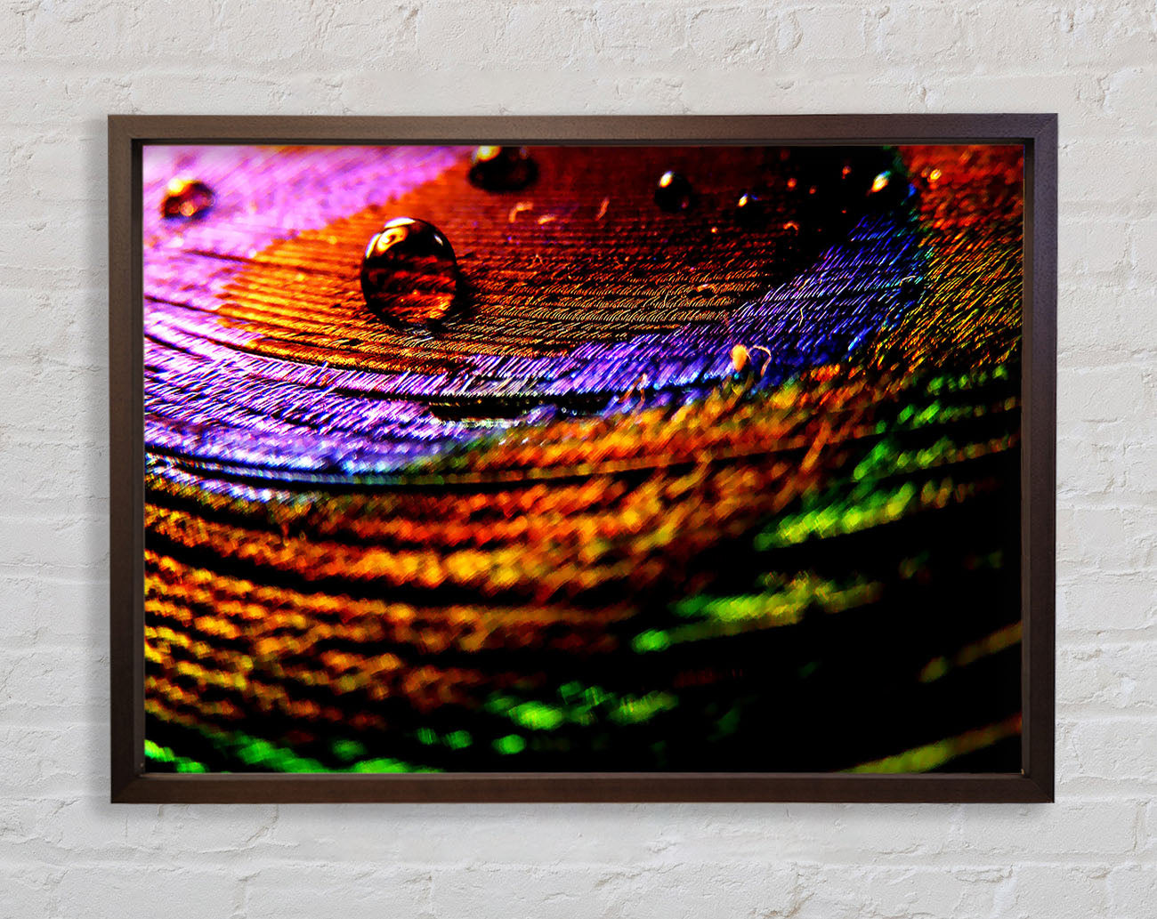 Colourful Bubble Ripples Framed Wall Art