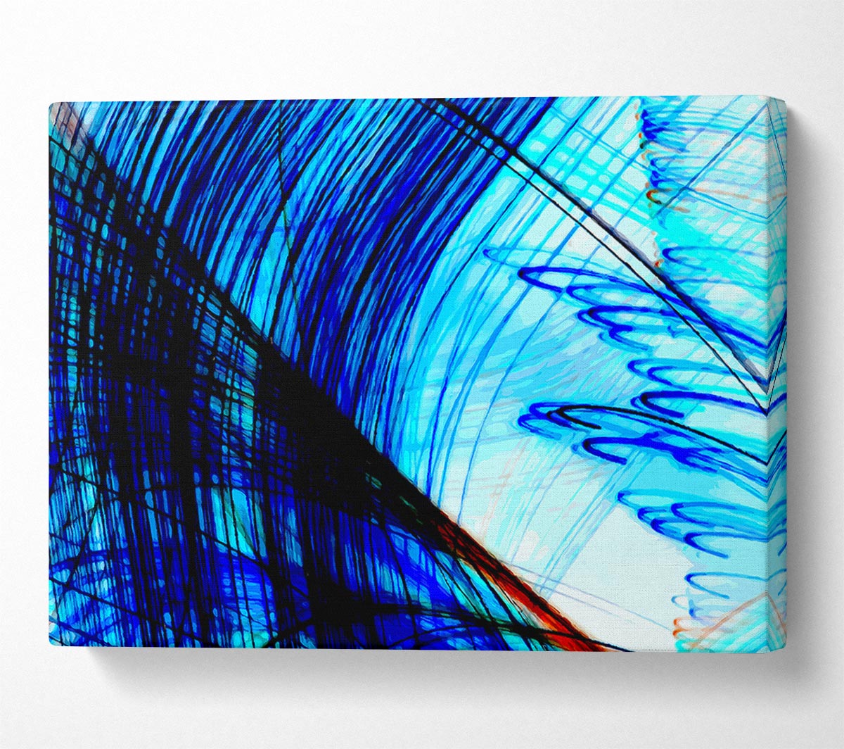 Electrical Blues Canvas Wall Art